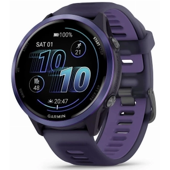 Умные часы Garmin Forerunner 570, 47 мм, Indigo Aluminum with Translucent Imperial Purple/Indigo Band