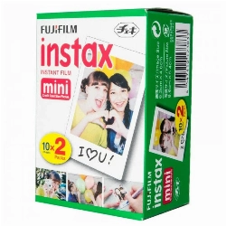 Упаковка фотобумаги Fujifilm Instax Mini Instant Film Twin Pack, 20 фотографий, белая 