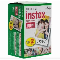 Упаковка фотобумаги Fujifilm Instax Mini Instant Film Twin Pack, 20 фотографий, белая 