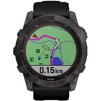 Умные часы Garmin Fenix 7X Sapphire Solar Carbon Gray DLC Titanium with Black Band 