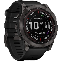 Умные часы Garmin Fenix 7X Sapphire Solar Carbon Gray DLC Titanium with Black Band 