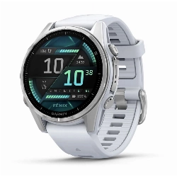 Умные часы Garmin Fenix 8, 43 мм, Amoled Silver/Whitestone