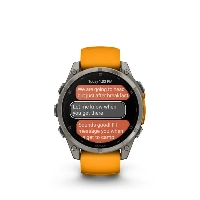 Умные часы Garmin Fenix 8, 51 мм, AMOLED, Sapphire Titanium, Orange/Graphite