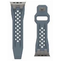 Ремешок Urban Armor Gear (UAG) Monarch для Apple Watch 49/45/44/42 мм, Cloud Blue/Titanium, голубой/титановый