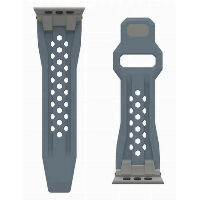 Ремешок Urban Armor Gear (UAG) Monarch для Apple Watch 49/45/44/42 мм, Cloud Blue/Titanium, голубой/титановый
