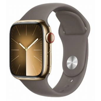 Умные часы Apple Watch Series 9 45 мм, M/L, Gold Stainless Steel Case with Sport Band Clay