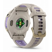 Умные часы Garmin Forerunner 970, Soft Gold Titanium French Gray/Translucent Indigo, серый/золотой
