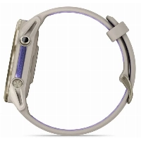 Умные часы Garmin Forerunner 970, Soft Gold Titanium French Gray/Translucent Indigo, серый/золотой