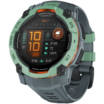 Умные часы Garmin Instinct 3, 50 мм, AMOLED, Neo Tropic with Twilight Band, зеленый