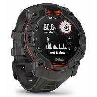 Умные часы Garmin Instinct 3, 50 мм, Solar, Black with Charcoal Band, черный/серый