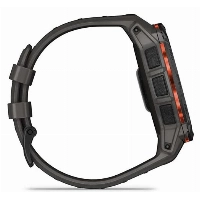 Умные часы Garmin Instinct 3, 50 мм, Solar, Black with Charcoal Band, черный/серый