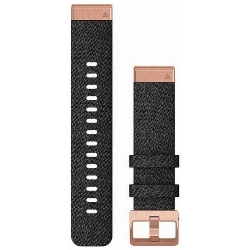 Ремешок Quickfit Band, 20 мм, Heathered Black Nylon with Rose Gold Hardware