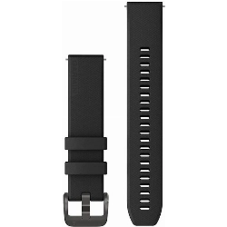 Ремешок Garmin Quick Release Band, 20 мм, Black Silicone with Gunmetal Hardware