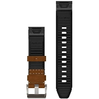 Ремешок Garmin QuickFit Band, 22 мм, MARQ Leather and FKM Rubber Hybrid Strap, Brown/Black