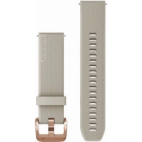 Ремешок Garmin Quick Release Band, 20 мм, Light Sand Silicone with Rose Gold Hardware