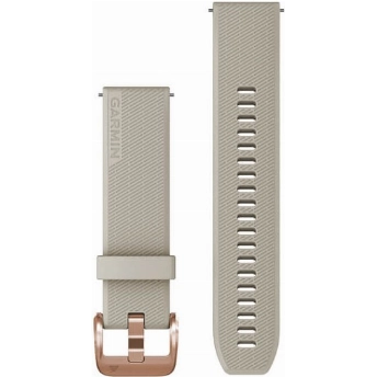 Ремешок Garmin Quick Release Band, 20 мм, Light Sand Silicone with Rose Gold Hardware