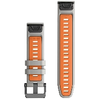 Ремешок Garmin QuickFit Band, 22 мм, Fog Gray/Emder Orange Silicone