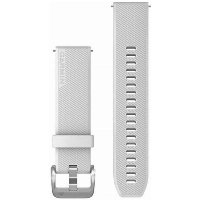 Ремешок Garmin Quick Release Band, 20 мм, White Silicone with Polished Silver Hardware