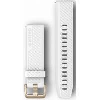 Ремешок Garmin Quick Release Band, 20 мм, White Silicone with Light Gold Hardware