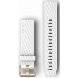 Ремешок Garmin Quick Release Band, 20 мм, White Silicone with Light Gold Hardware