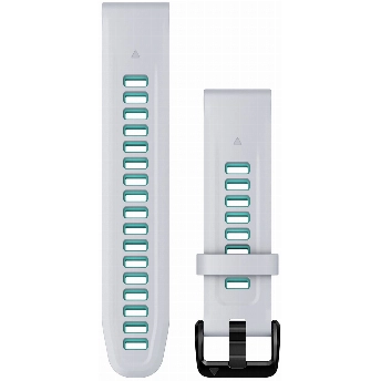 Ремешок Garmin QuickFit Band, 20 мм, Whitestone/Aqua Silicone