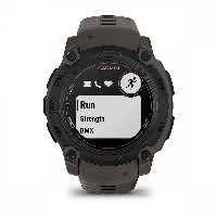 Умные часы Garmin Instinct E, 45 мм, Black with Charcoal Band, черный 