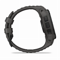 Умные часы Garmin Instinct E, 45 мм, Black with Charcoal Band, черный 