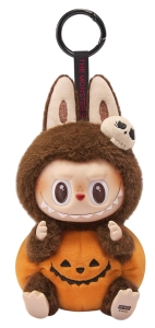 Брелок Labubu Happy Halloween Party Series, Sitting Pumpkin Vinyl Plush Pendant (Pop Mart)