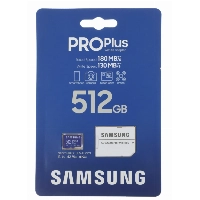 Карта памяти microSDXC Samsung Pro PLUS 512 ГБ, UHS-I U3, 180 МБ/с (MB-MD512SA)