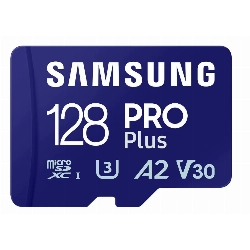 Карта памяти microSDXC Samsung Pro PLUS 128 ГБ, UHS-I U3, Class 10, 180 МБ/с (MB-MD128SA) + адаптер
