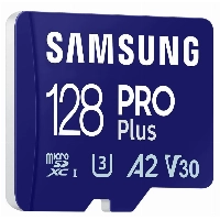 Карта памяти microSDXC Samsung Pro PLUS 128 ГБ, UHS-I U3, Class 10, 180 МБ/с (MB-MD128SA) + адаптер