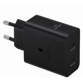 Сетевое зарядное устройство Samsung EP-T5020, 50W, Type-C, с кабелем, черный