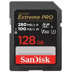 Карта памяти SanDisk Extreme Pro SDXC UHS-II, 128 Гб