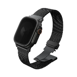 Ремешок Uniq Dante PRO Strap Mesh Steel для Apple Watch 42/41/40/38 мм, Graphite Black, черный
