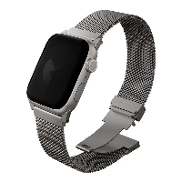 Ремешок Uniq Dante PRO Strap Mesh Steel для Apple Watch 42/41/40/38 мм, Titanium Silver, серебристый