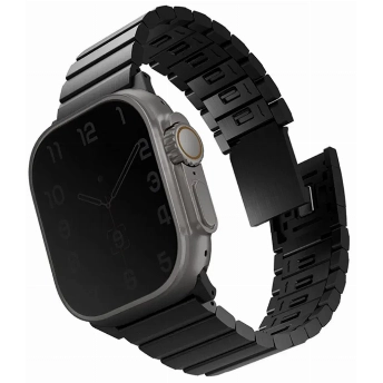 Ремешок Uniq Strova MAG для Apple Watch 49/45/44/42 мм, Black, черный