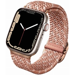 Ремешок Uniq Aspen DE Strap Braided для Apple Watch 41/40/38 мм, Pink, розовый