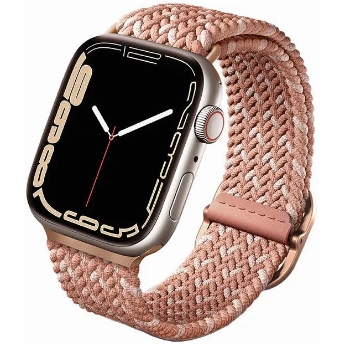 Ремешок Uniq Aspen DE Strap Braided для Apple Watch 41/40/38 мм, Pink, розовый