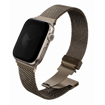 Ремешок Uniq Dante PRO Strap Mesh Steel для Apple Watch 49/45/44/42 мм, Gold, золотой