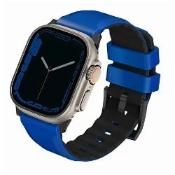 Ремешок Uniq LINUS Airosoft silicone для Apple Watch 49/45/44/42 мм, Blue, синий