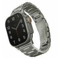 Ремешок Uniq OSTA для Apple Watch 49/45/44/42 мм, Titanium, серебристый
