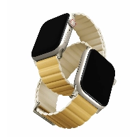 Ремешок Uniq Revix Premium Edition для Apple Watch 49/45/44/42 мм, Yellow/Ivory, желтый/бежевый