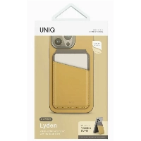 Кардхолдер-подставка Uniq LYDEN DS MagSafe, Yellow/Flint Gray, желтый/серый