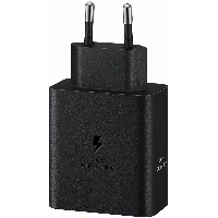 Samsung Power Adapter 50w Duo + cable, Black, черный