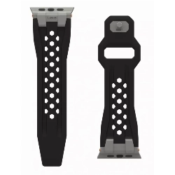 Ремешок Urban Armor Gear (UAG) Monarch для Apple Watch 49/45/44/42 мм, Black/Titanium, черный/титановый