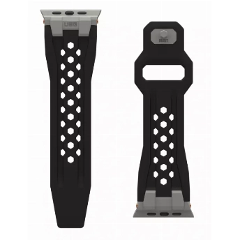 Ремешок Urban Armor Gear (UAG) Monarch для Apple Watch 49/45/44/42 мм, Black/Titanium, черный/титановый
