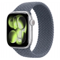 Apple Watch Series 11 42 мм, Silver Aluminum Case, Anchor Blue Braided Solo Loop