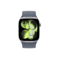 Apple Watch Series 11 42 мм, Silver Aluminum Case, Anchor Blue Braided Solo Loop