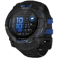 Умные часы Garmin Instinct 3, 50 мм, AMOLED, Black/Bolt Blue, черный/синий