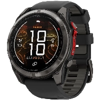 Умные часы Garmin Fenix 8, 51 мм, Microled Sapphire Lens Carbon Grey DLC Tinanium With /Pebble Gray Silicone Black